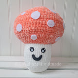 Crochet Mushroom - Coral