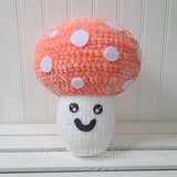 Crochet Mushroom - Coral