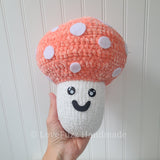 Crochet Mushroom - Coral