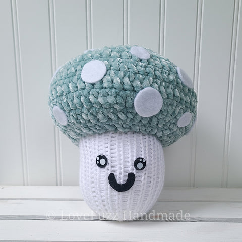 Crochet Mushroom - Light Aqua