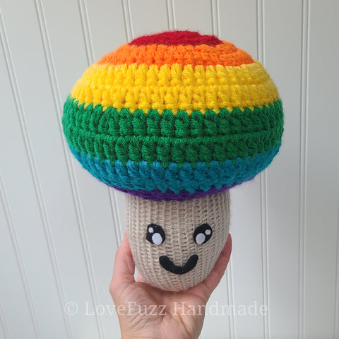 Crochet Mushroom - Rainbow