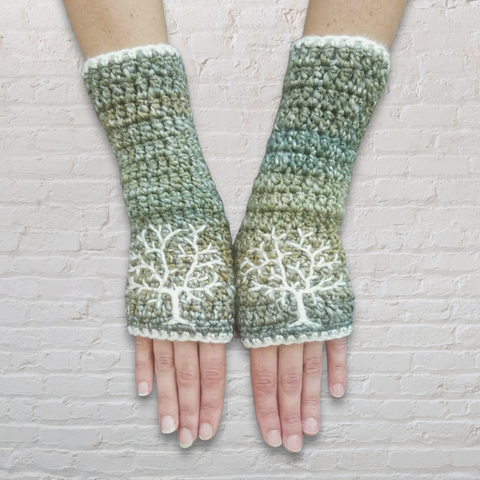 Green Tree of Life Armwarmers- Pre-Order