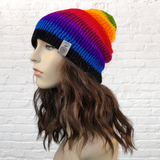 Rainbow Stripes Winter Beanie