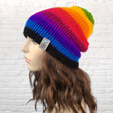 Rainbow Stripes Winter Beanie