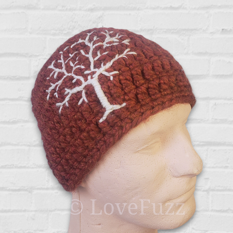 Wool Blend Beanie with Tree of Life