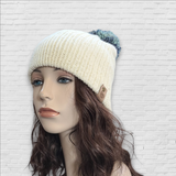 Wonderland Winter Beanie - Cream and Teal