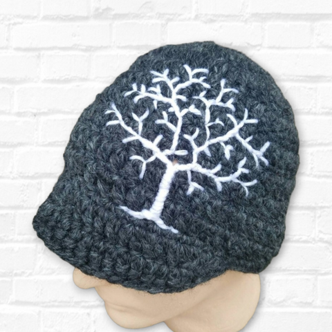 Wool Blend Beanie with Tree of Life