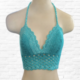 Crochet Bralette Bikini Top - Teal Ombre, Pre-Order