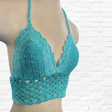 Crochet Bralette Bikini Top - Teal Ombre, Pre-Order