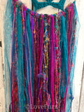 Mandala Fringe Wall Hanging with Recycled Sari Silk - LOVEFUZZ