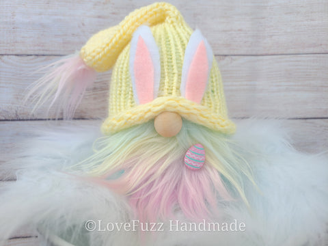 Easter Bunny Gnome - Pastel Yellow - LOVEFUZZ