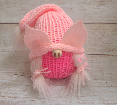 Pink Pig Girl Gnome - LOVEFUZZ