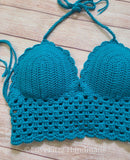 Crochet Halter Top with Fringe - LOVEFUZZ