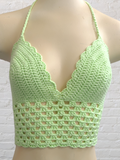 Crochet Bralette Bikini Top - Pistachio - Pre-Order - LOVEFUZZ