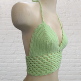 Crochet Bralette Bikini Top - Pistachio - Pre-Order - LOVEFUZZ