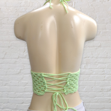 Crochet Bralette Bikini Top - Pistachio - Pre-Order - LOVEFUZZ