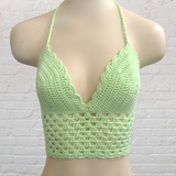 Crochet Bralette Bikini Top - Pistachio - Pre-Order - LOVEFUZZ