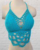 Crochet Mandala Bralette Bikini Top - Turquoise - LOVEFUZZ