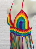 Rainbow Crochet Bralette Bikini Top - LOVEFUZZ