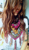 Colorful Fringed Boho Bandana Scarf - LOVEFUZZ