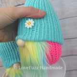 Spring Daisy Gnome - Aqua Blue - LOVEFUZZ