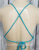 Crochet Bralette Bikini Top - Turquoise - LOVEFUZZ